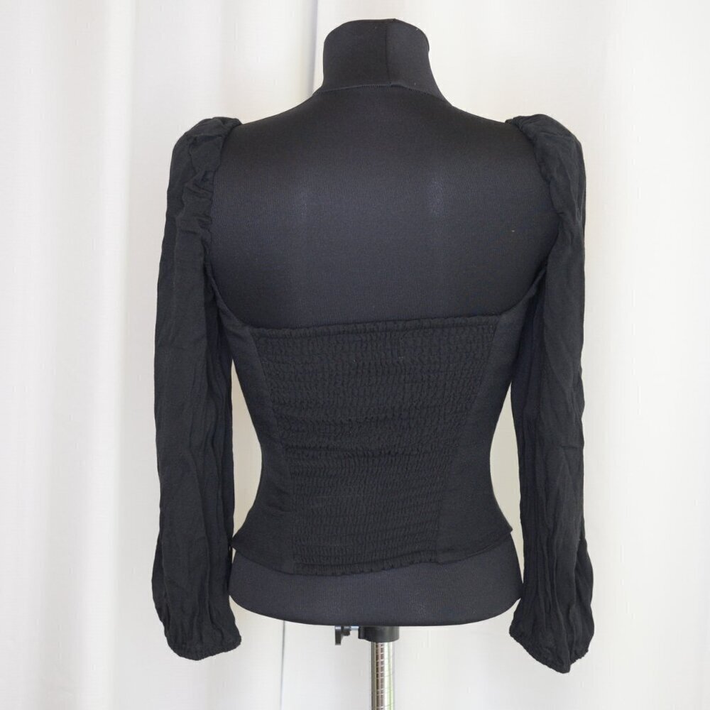 Aritzia Wilfred Novella Blouse Black Sz XS - Picture 3 of 6